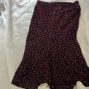 Top shop floral midi skirt